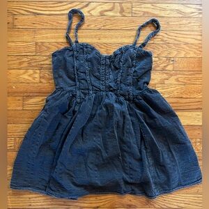 Urban Outfitters Charcoal Corset Spaghetti Strap